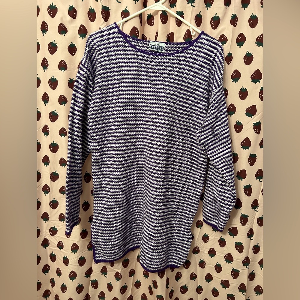 Vintage Purple Striped Sweater